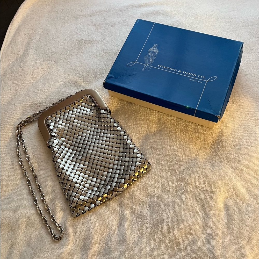 Whiting & Davis Co. Silver Tone Mesh Handbag.